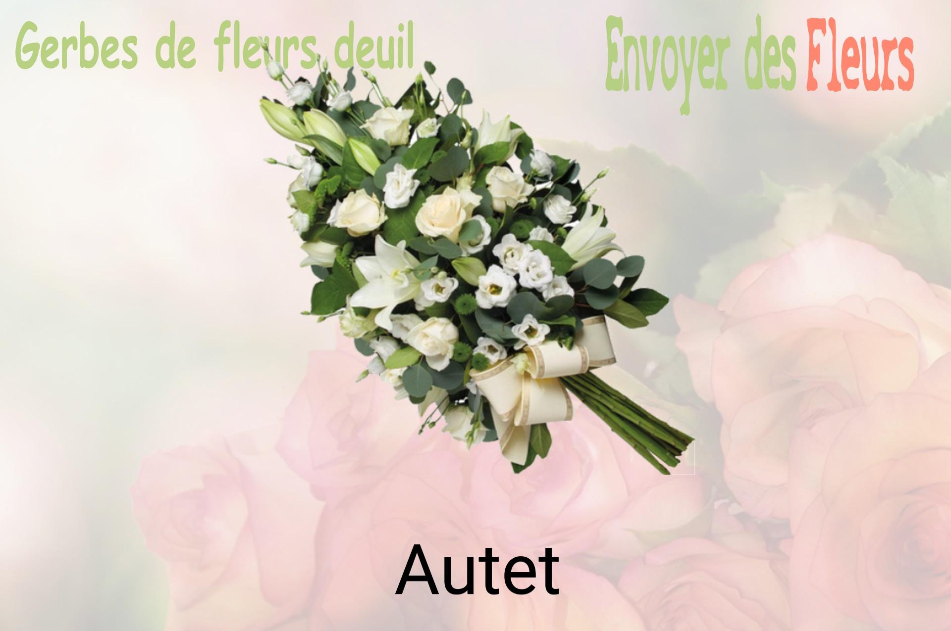 Gerbe de fleurs de deuil livrée à Autet